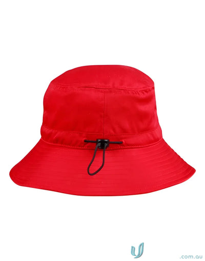 Winning Spirit H1034-1 Bucket Hat With Toggle in Red