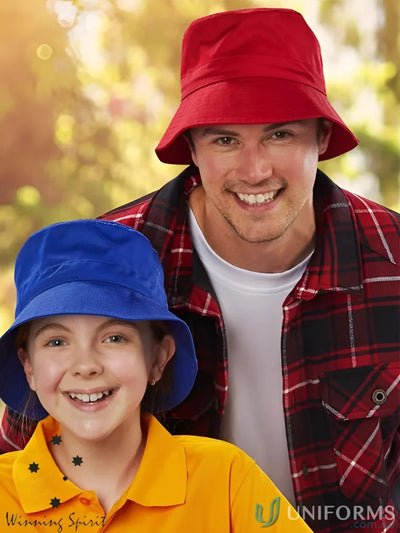 Winning Spirit H1034-1 Bucket Hat With Toggle in Red