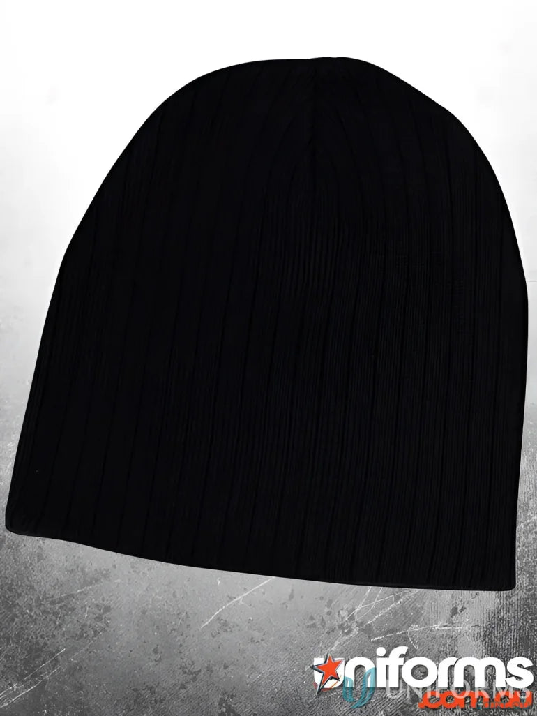 Winning Spirit CH62 Cable Knit Beanie in Black
