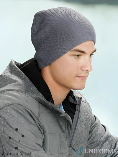 Winning Spirit CH62 Cable Knit Beanie in Grey front product image
