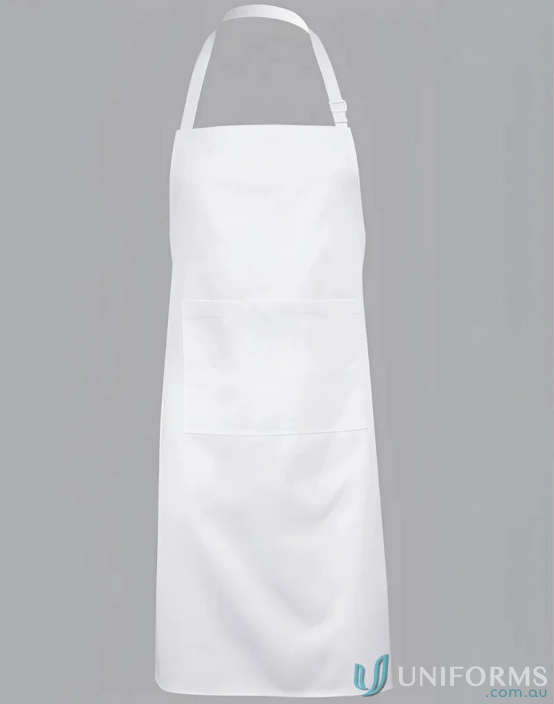 Winning Spirit AP03 Cafe Bib Apron in White