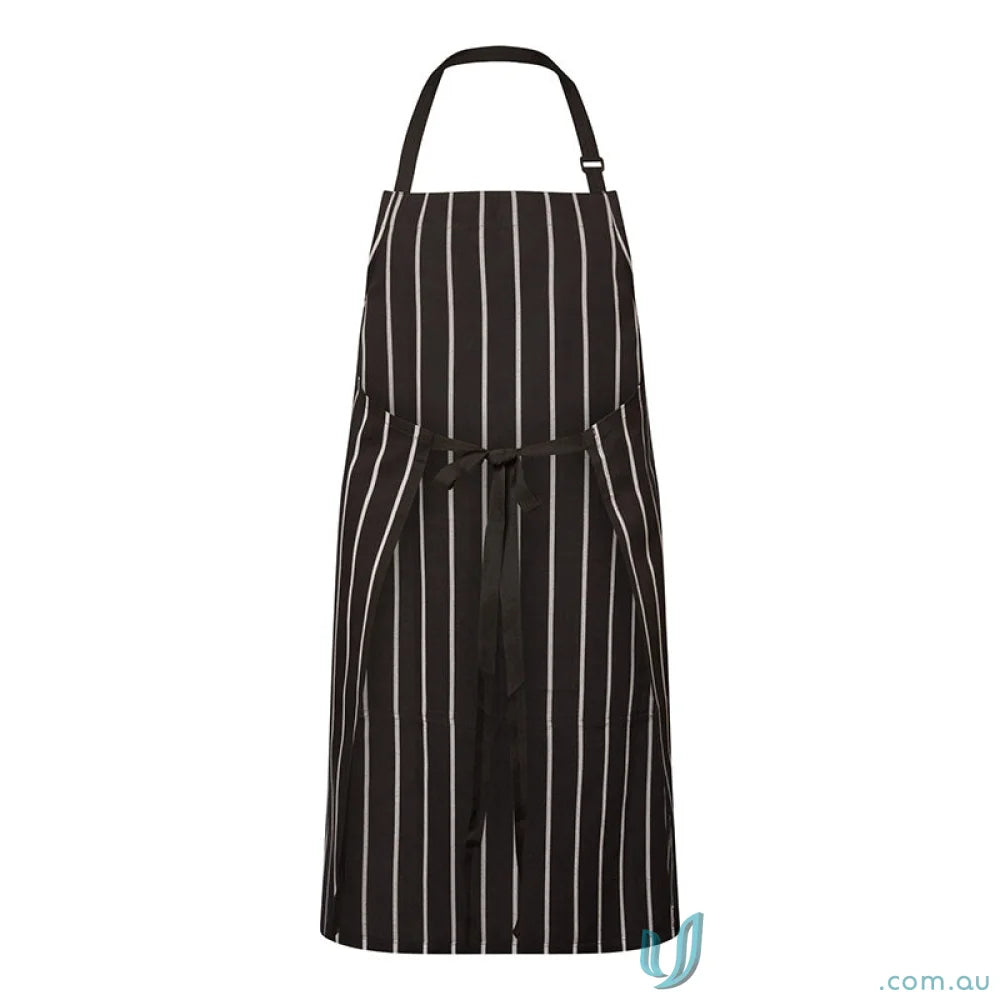 WorkCraft CA030 CAFE STRIPE APRON WTH PKT
