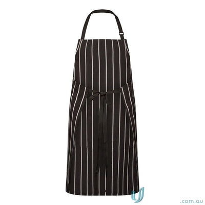 WorkCraft CA030 CAFE STRIPE APRON WTH PKT
