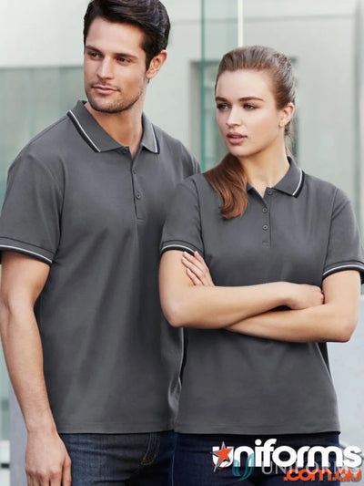 Matching gray polo shirts from Cambridge Polo biz collection mens p227ms short sleeve