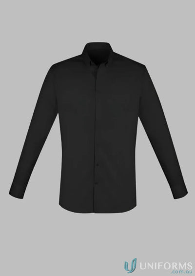 Men’s Camden Cotton Rich LS Shirt in black long-sleeve dress style