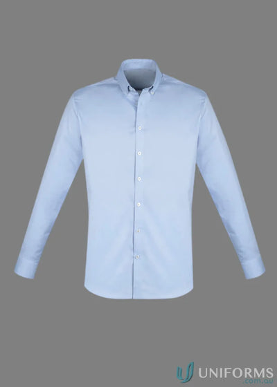 Light blue camden long sleeve cotton rich shirt for men’s camden collection
