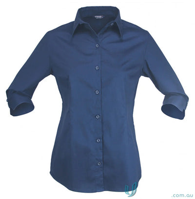 Stencil 2135Q Candidate Ladies 3/4 Sleeve Shirts in Navy