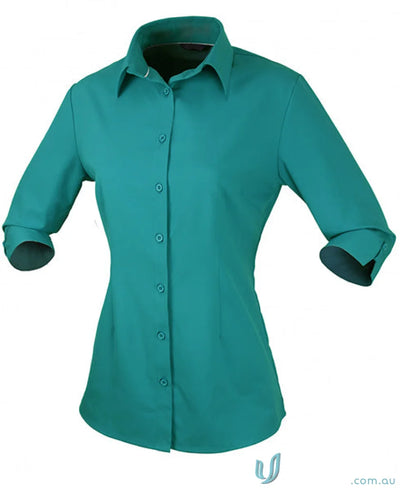 Stencil 2135Q Candidate Ladies 3/4 Sleeve Shirts in Teal