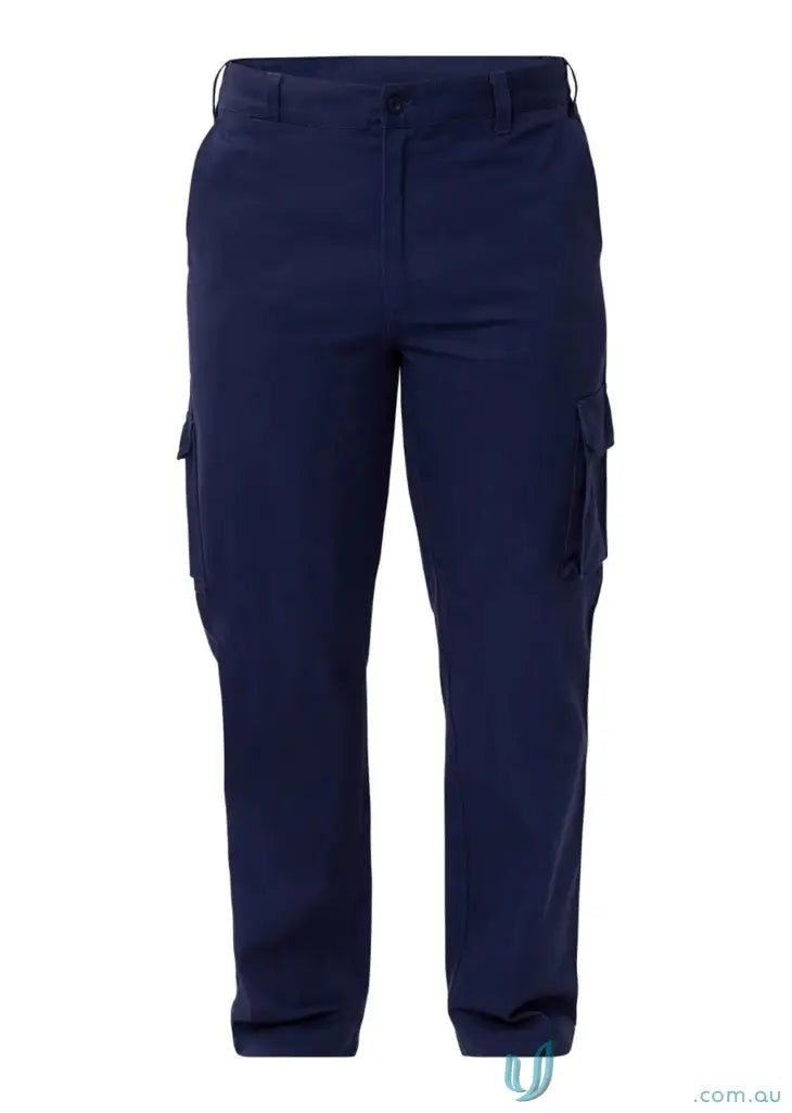 WorkCraft WP4016 Cargo Cotton Drill Trouser in navy front product image