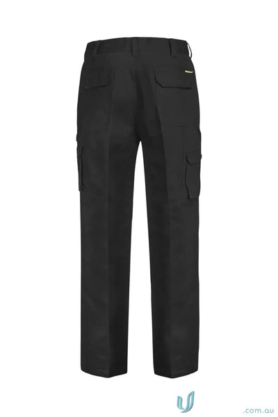 WorkCraft WP3077 Cargo Cotton Drill Trouser in Black