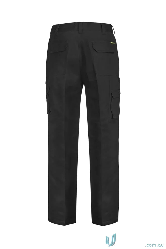 WorkCraft WP3077 Cargo Cotton Drill Trouser in Black