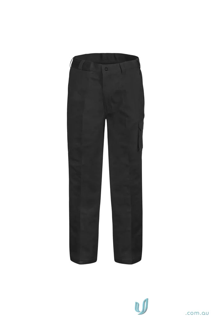 WorkCraft WP3077 Cargo Cotton Drill Trouser in Black front product image