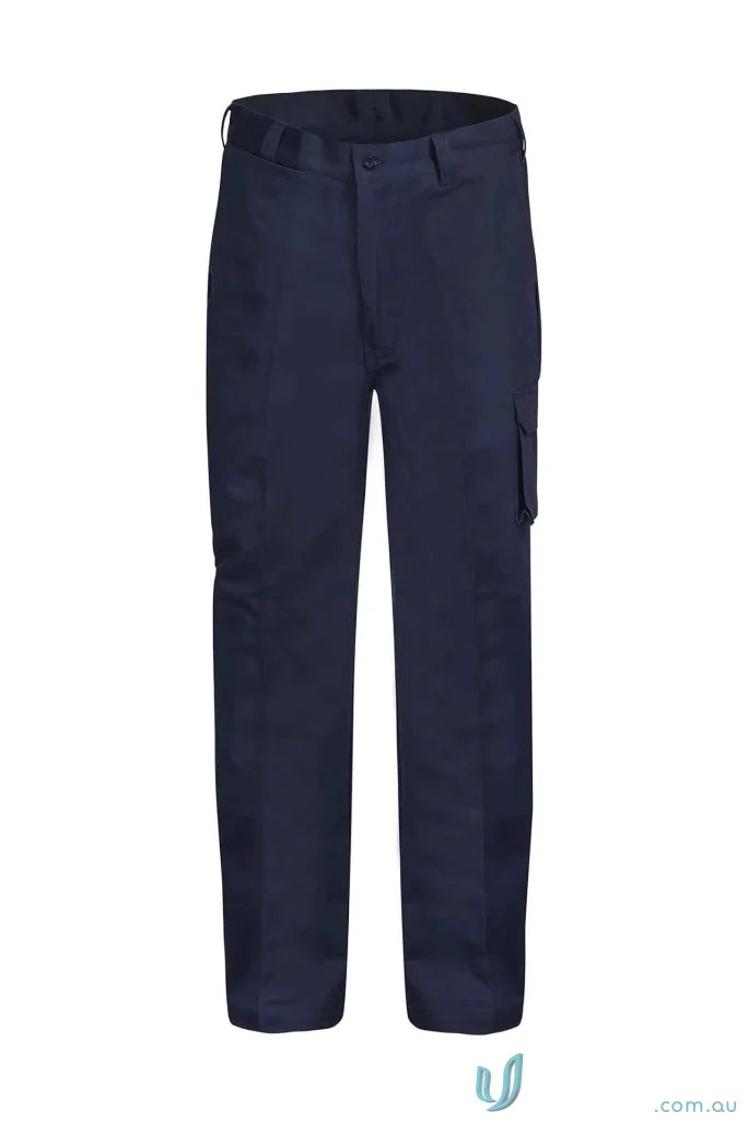WorkCraft WP3077 Cargo Cotton Drill Trouser in Navy