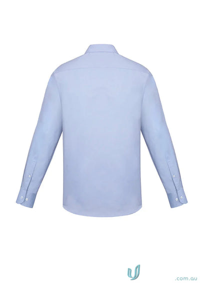 Charlie Slim Fit LS Shirt with mechanical stretch and white buttons in light blue