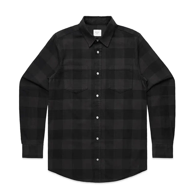 Mens Shirts 5417-Coal Check Flannel Shirt front product image