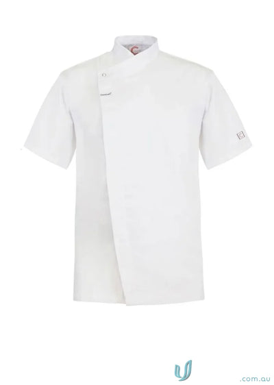 WorkCraft CJ041 Chef SS Tunic with Concealed Press Studs in White