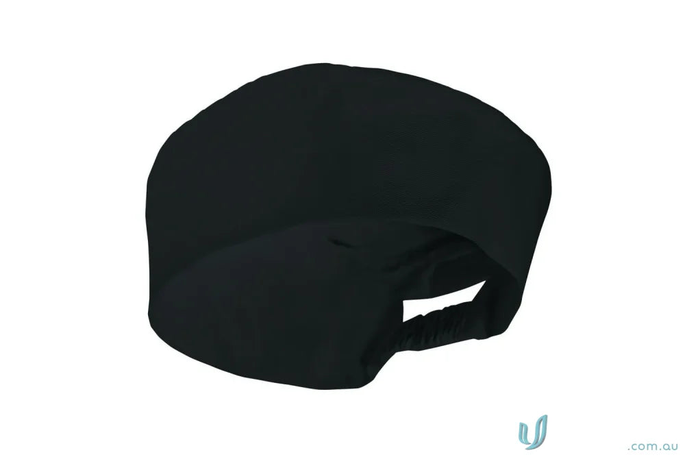 WorkCraft CC103 Chefs Cap with Back Opening in Black