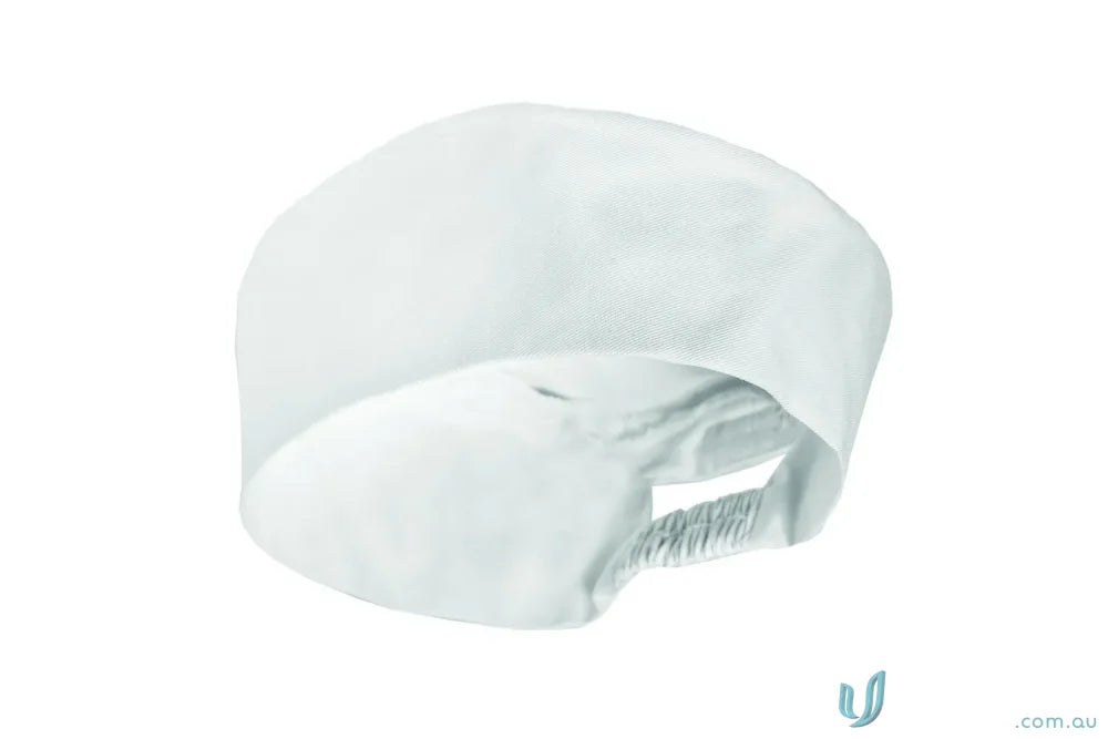 WorkCraft CC103 Chefs Cap with Back Opening in White