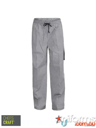 WorkCraft CP060 Chefs Check Cargo Pant front product image