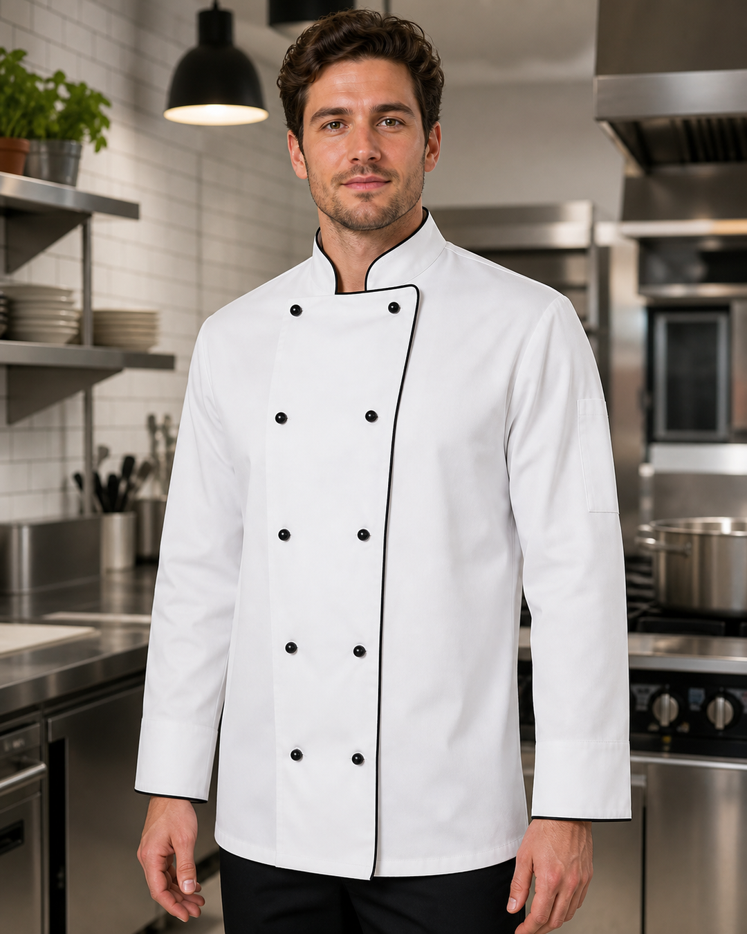 CHEFS Piping Long Sleeve Jacket