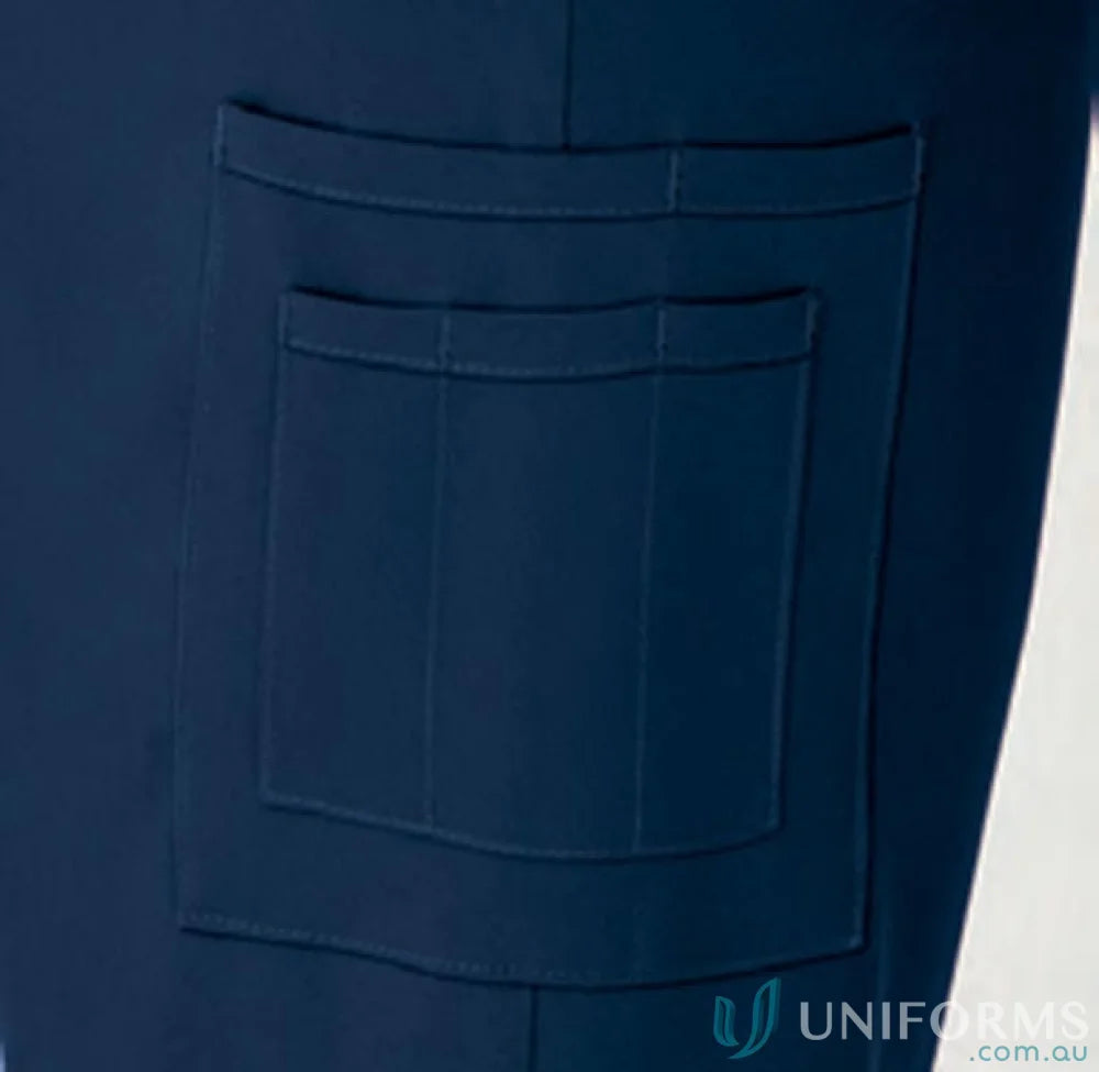 Navy blue cargo pocket on City Active Healthcare Pant for stylish uniforms