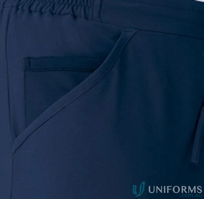 Navy blue scrub pant with pockets from City Active Healthcare uniforms