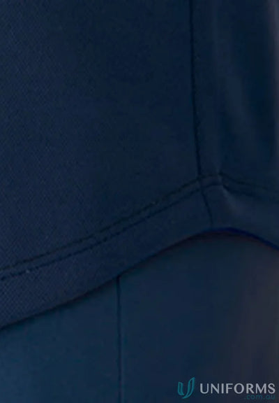 Dark blue fabric corner of City Active Healthcare Top with pockets ideal for workwear or uniforms