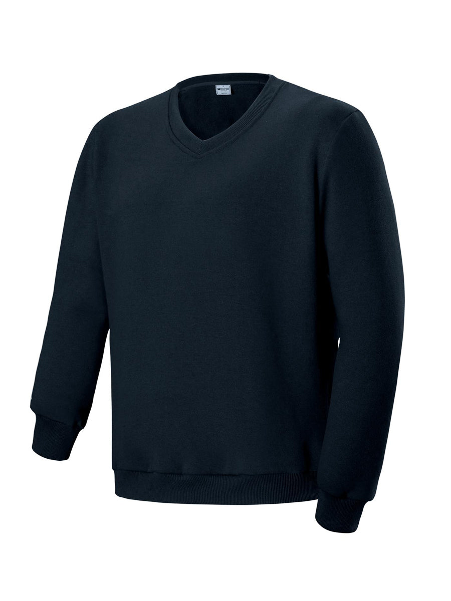 Bocini Unisex Adults V Neck Fleece Jumper CJ1617 - Black