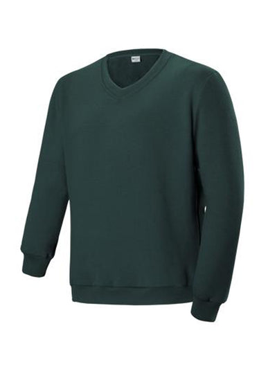 Bocini Unisex Adults V Neck Fleece Jumper CJ1617 - Bottle Green