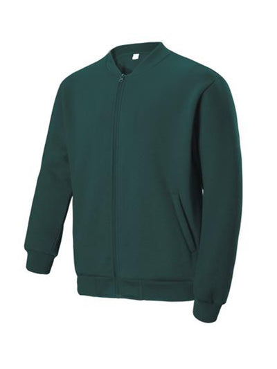 Bocini Unisex Adults Fleece Jacket With Zip CJ1620 - Bottle Green