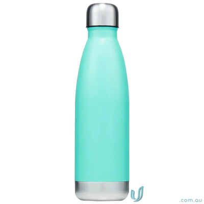 Teal stainless steel vacuum insulated water bottle, double-walled stainless for hot cold