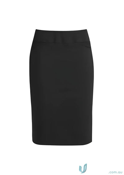 Black pencil skirt from Biz Collection Ladies with knee length fit and loose belt loops
