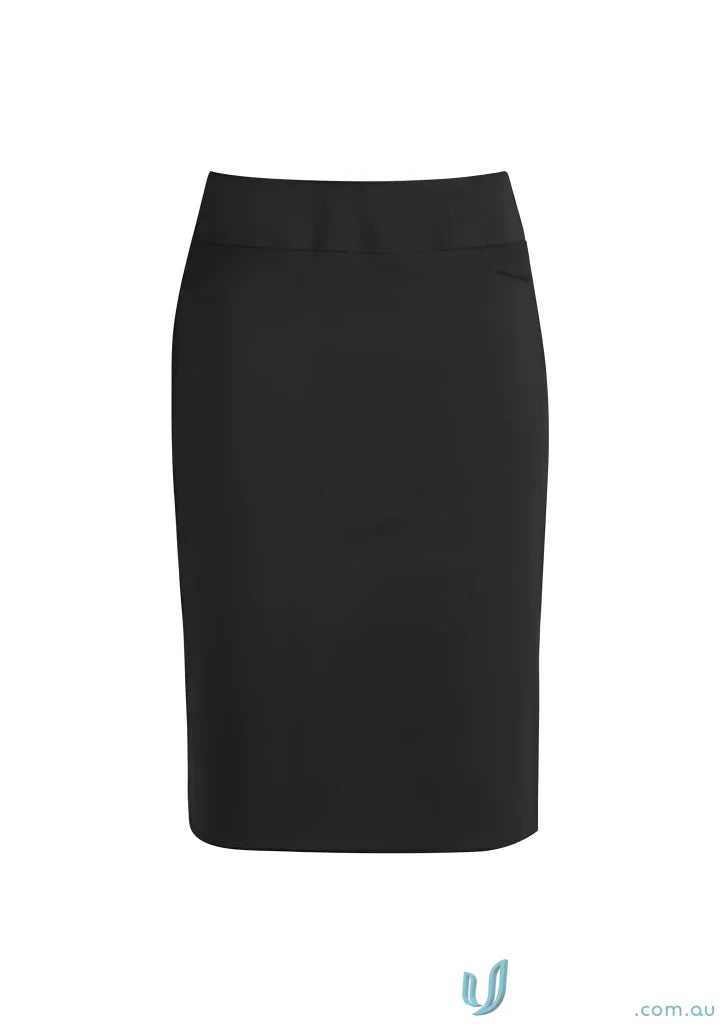 Black pencil skirt from Biz Collection Ladies with knee length fit and loose belt loops