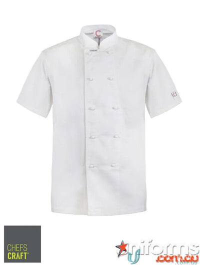 WorkCraft CJ033 Classic SS Chefs Jacket in White