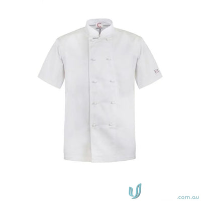WorkCraft CJ033 Classic SS Chefs Jacket in White front product image