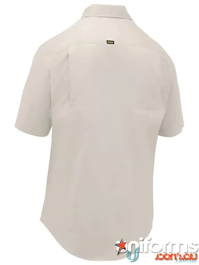 Khaki short-sleeved Bisley Closed fit body chest cool lightweight shirt for men