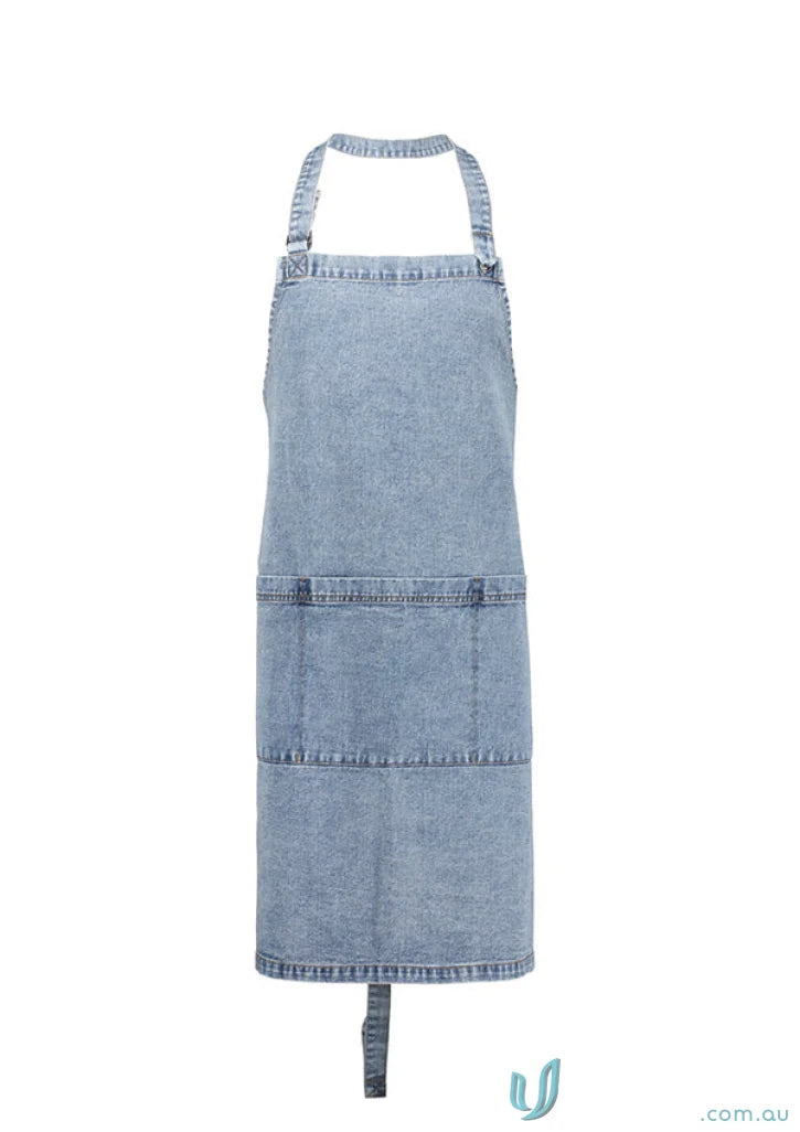Clout Apron from Biz Collection Clout, stylish denim apron with pockets for work or play