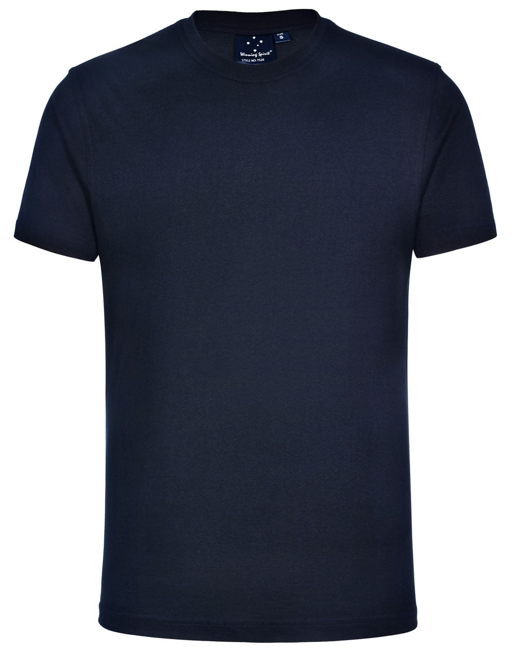 Navy blue printed adult tee moq50, crew neck short sleeve cotton t-shirt