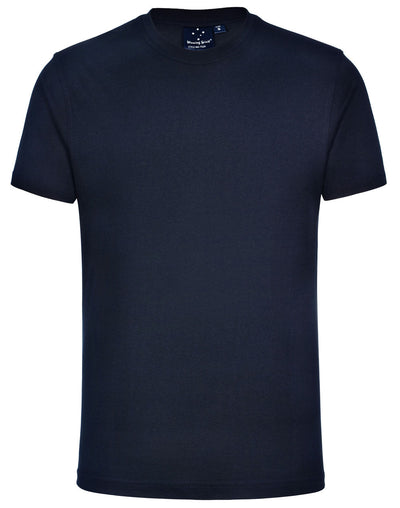 Navy blue printed adult tee moq50, crew neck short sleeve cotton t-shirt