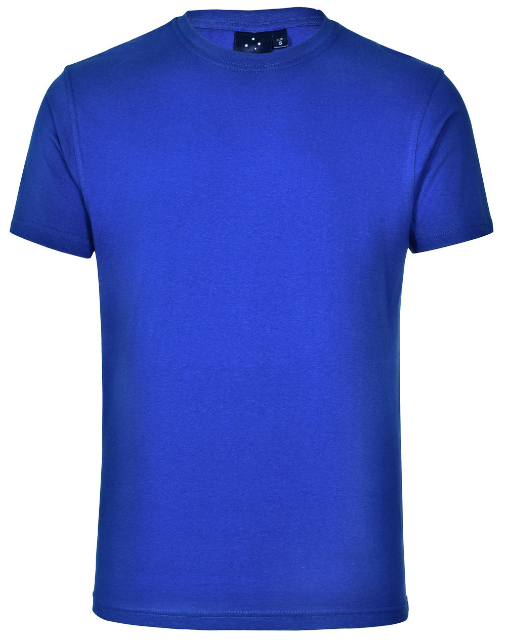 Navy blue printed adult tee moq50 royal cotton crew-neck back