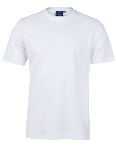 White navy blue printed adult tee moq50, soft cotton crew-neck short sleeve
