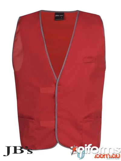 6HFV 6HFV-1 Coloured Tricot Vest in Red