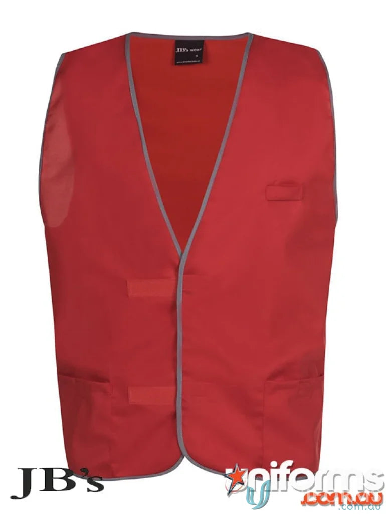 6HFV 6HFV-1 Coloured Tricot Vest in Red