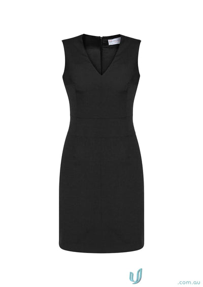 Comfort Wool Sleeveless VNeck Dress showcasing a stylish women’s sleeveless wool vneck dress