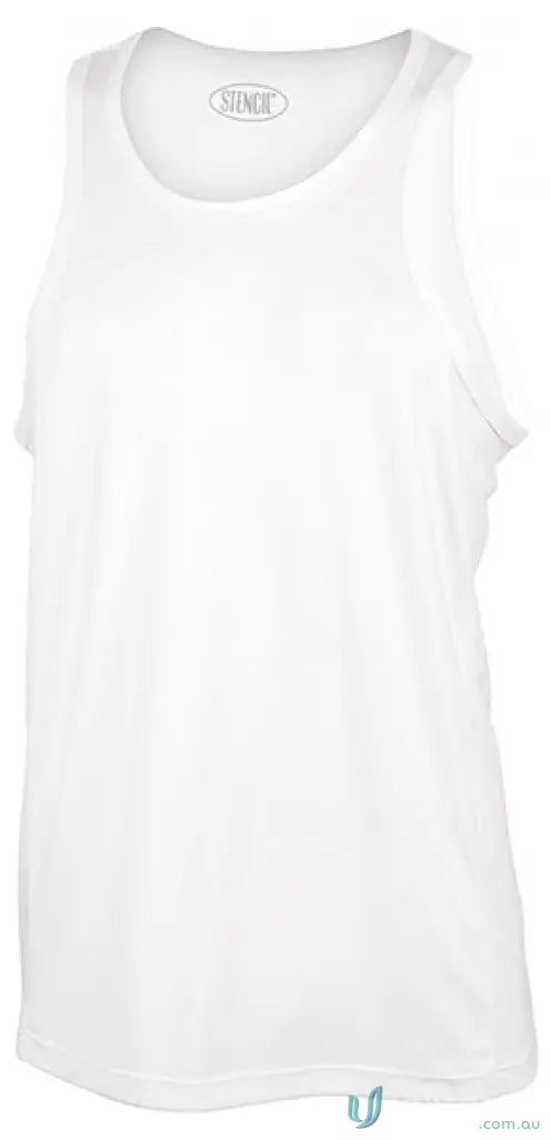 7014-PT-10 7014-PT-1 Competitor Singlet in white