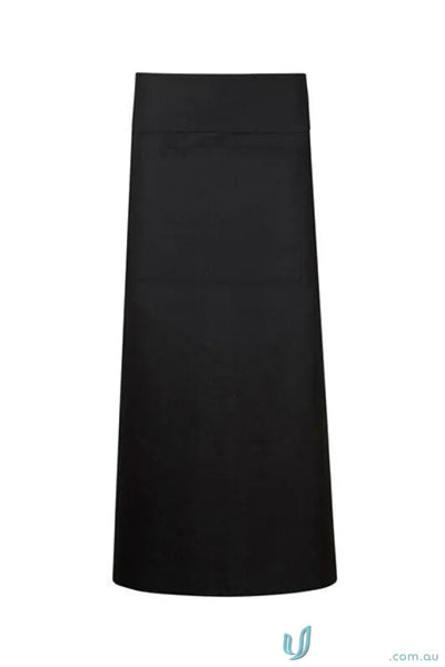 WorkCraft CA007 Continental Apron with Pocket and Fold Over in Black