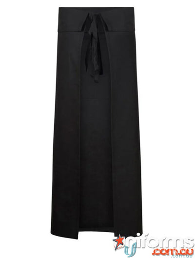 WorkCraft CA007 Continental Apron with Pocket and Fold Over in Black