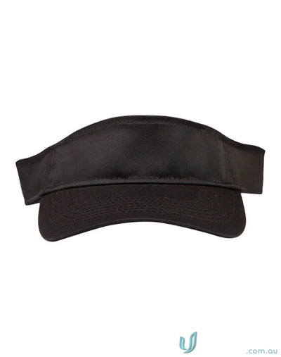 Black sun visor from Winning Spirit Contrast Sandwich Visor, ch49 contrast sandwich style