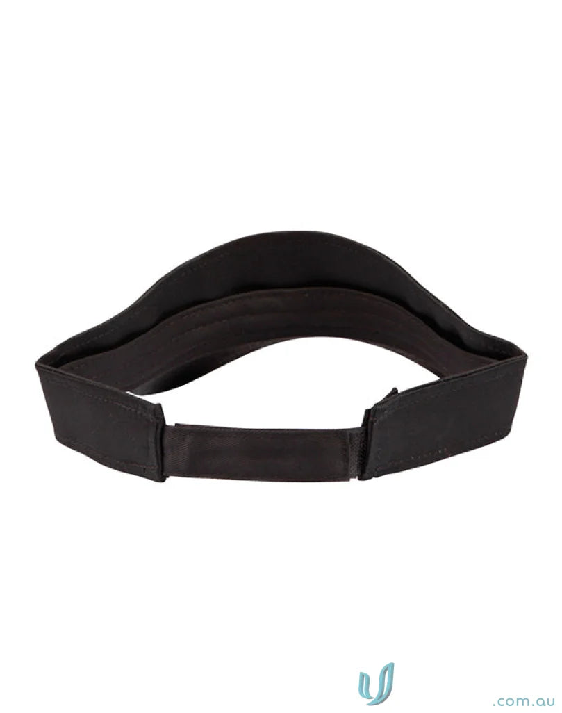 Black sun visor from Winning Spirit Contrast features ch49 contrast sandwich visor style