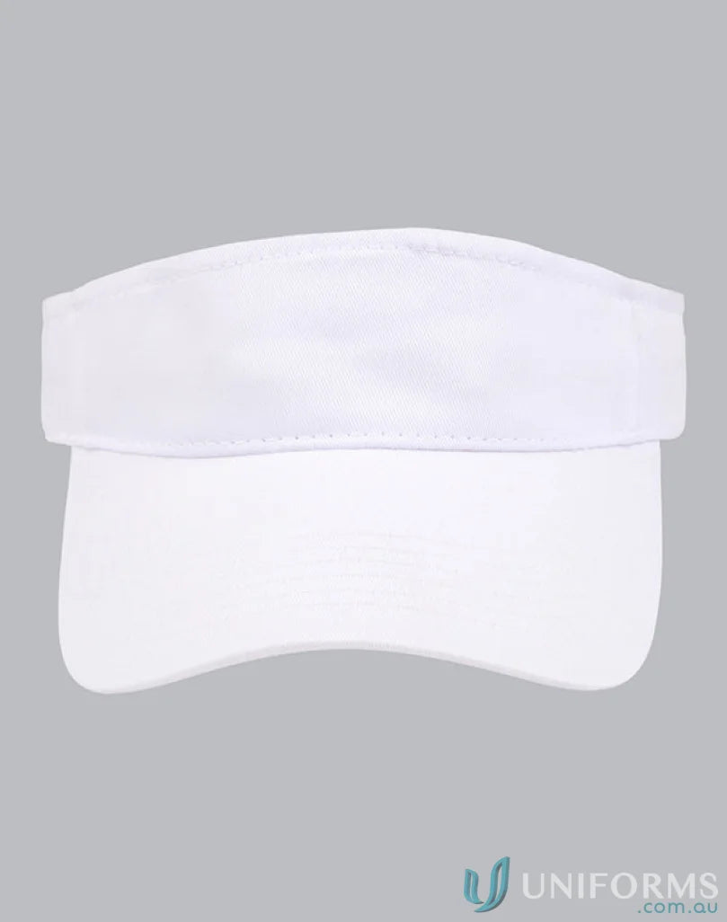 White sun visor from Winning Spirit Contrast features a CH49 contrast sandwich visor design
